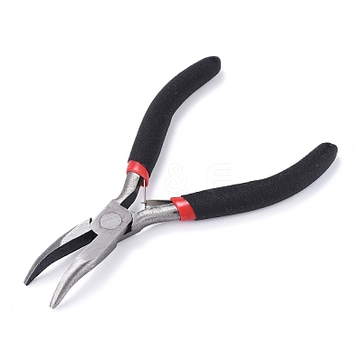 Carbon Steel Bent Nose Jewelry Plier for Jewelry Making Supplies P021Y-1