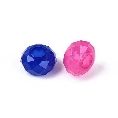 Imitation Jelly Acrylic European Beads OACR-Q200-15-1