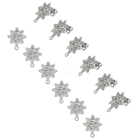 Unicraftale 304 Stainless Steel Stud Earring Findings STAS-UN0008-06P-1