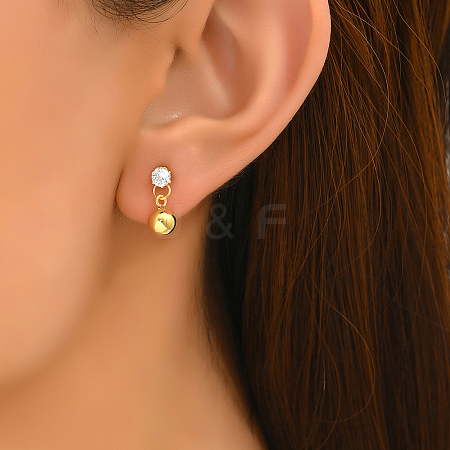 Elegant Gold Plated Earrings Set with Zirconia for Women ZN5987-1