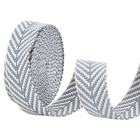 5 Yards Polycotton Jacquard Arrow Ribbon OCOR-WH0078-173C-1