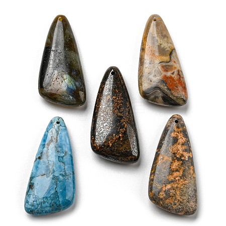 Natural Mixed Gemstone Pendants G-M405-09-1