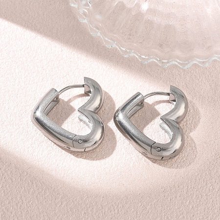 304 Stainless Steel Hoop Earrings SA-CBA46AF-26P-02-1