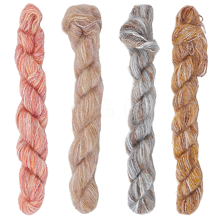 4 Rolls 4 Colors Gradient Mohair Yarn OCOR-CY0004-09A-1