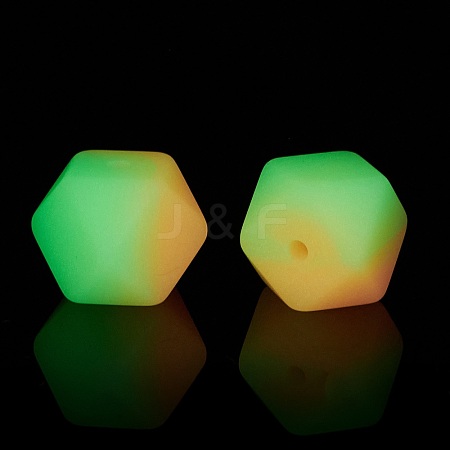 Two Tone Luminous Silicone Beads SIL-I002-02B-1