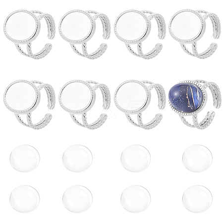 DIY Oval Finger Rings Making Kit DIY-BBC0003-15P-1