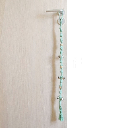 Cotton Handwoven Dog Hanging Doorbell with 6 Extra Loud Bells for Dog Potty Training PW-WG8A03F-23-1