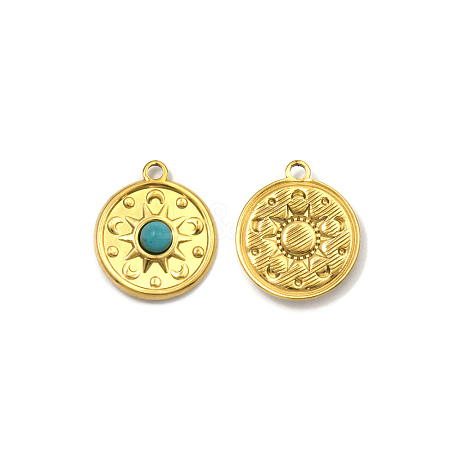 Resin Imitation Turquoise Pendants STAS-TAC0002-79-1