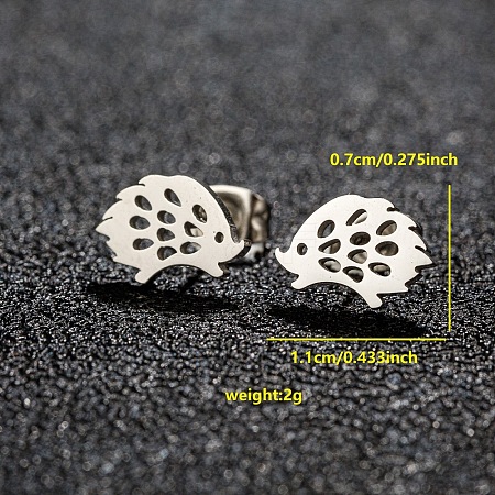 201 Stainless Steel Stud Earrings FS-WGB18B1-14-1
