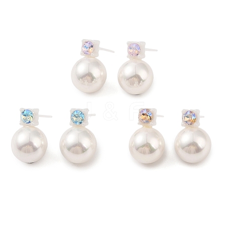 Hypoallergenic Bioceramics Zirconia Ceramic Stud Earrings EJEW-C111-15A-1