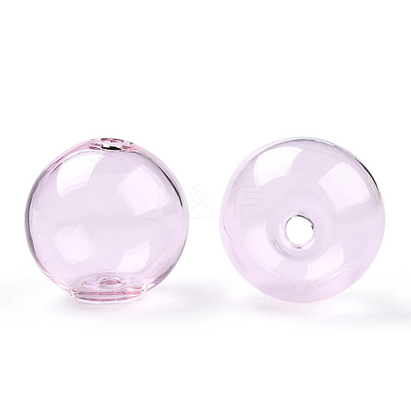 Transparent Blow High Borosilicate Glass Globe Beads GLAA-T003-09A-1