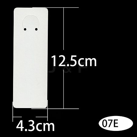 Blank Paper Pendant Keychain Display Cards CDIS-WH0022-05-1