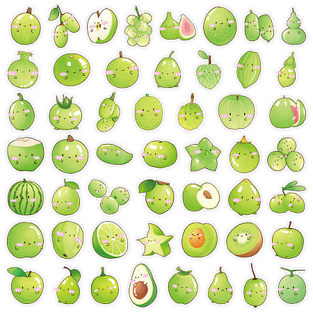 50Pcs Fruits Theme Waterproof PVC Stickers Set PW-WGC7FE8-01-1