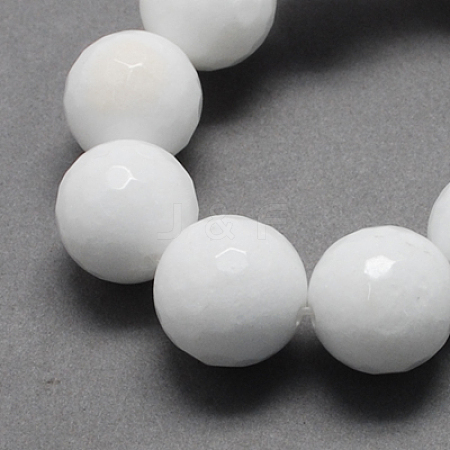 Natural White Jade Bead Strands G-R166-12mm-22-1