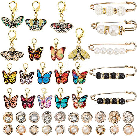 Alloy Enamel Pendants & Alloy Safety Pin Brooch AJEW-SP0002-04-1