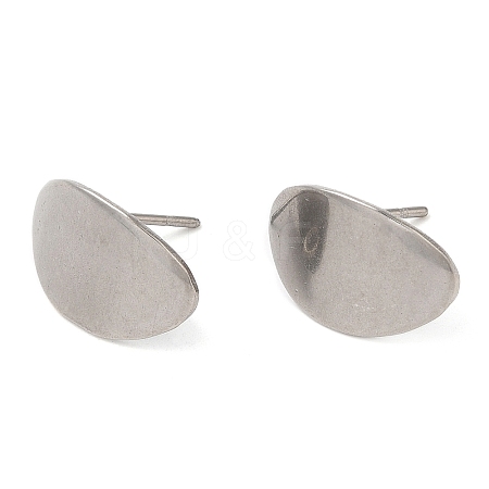 Non-Tarnish 304 Stainless Steel Stud Earring Findings STAS-R123-11P-1