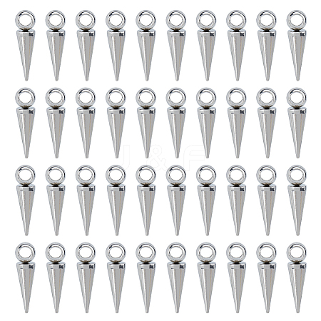 40Pcs 201 Stainless Steel Pendants STAS-DC0016-82-1