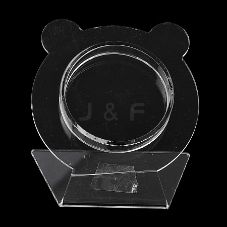 Clear Acrylic Slant Back Single Bracelet Bangle Display Stands BDIS-C003-01F-1