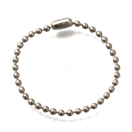 Brass Ball Chain Bracelets for Women Men BJEW-M059-01P-1