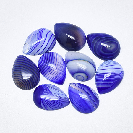 Natural Banded Agate/Striped Agate Cabochons G-T122-23C-1