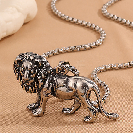 Vintage 304 Stainless Steel Pendant Necklaces for Men WGC33B8-01-1