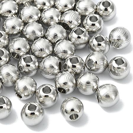 SHEGRACE Brass Textured Round Beads XGRPCU672-298P-1