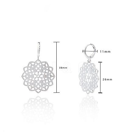 Brass Hoop Dangle Earrings WG5E99C-02-1