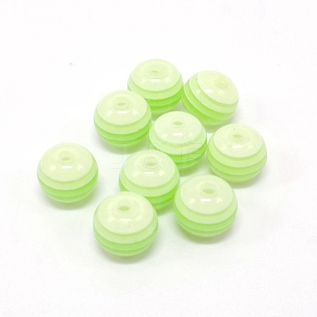 Transparent Stripe Resin Beads LS-MACR-WH0025-13G-1