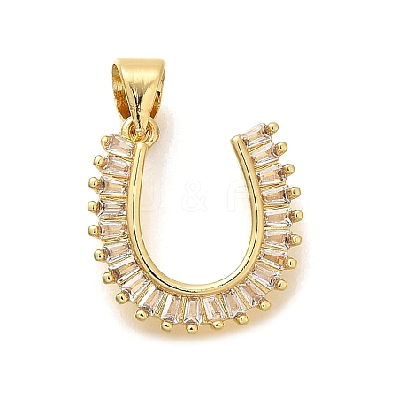 Rack Plating Brass Micro Pave Cubic Zirconia Pendants KK-L226-100G-U-1