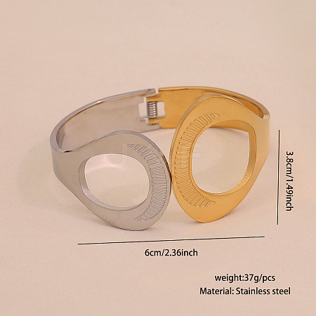 304 Stainless Steel Hinged Bangles for Women FS-WGF6FE8-04-1