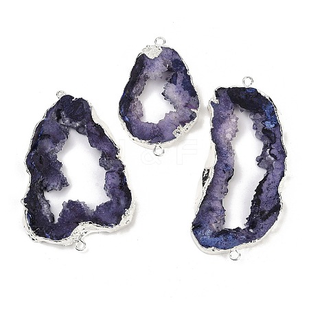 Dyed Natural Druzy Agate links G-R012-05S-02-1