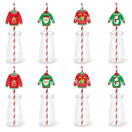 8Pcs Sweater Paper Straw Decor PW-WG25A4F-01-1