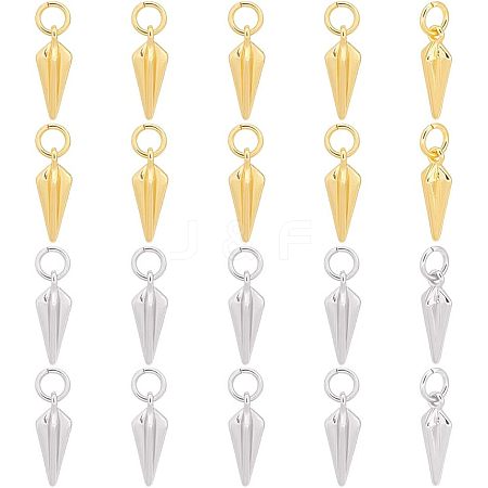20Pcs 2 Colors Brass Charms KK-HY0001-25-1