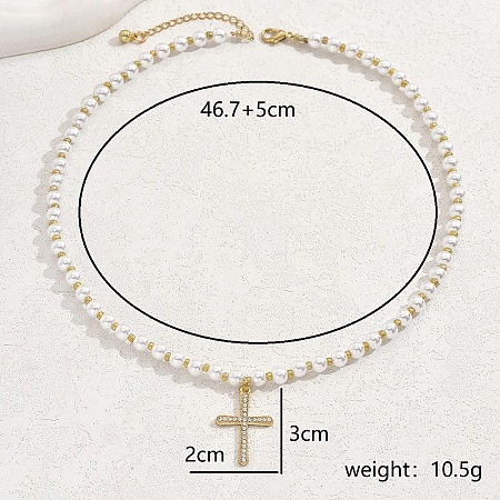 Fashionable Zinc Alloy Cross Pendant Necklaces YS5782-1-1