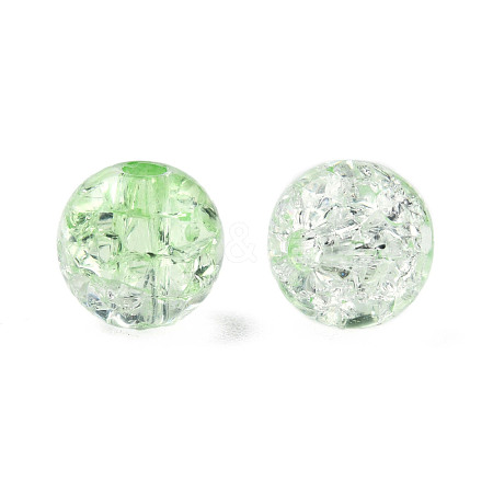 Transparent Crackle Acrylic Beads CACR-N002-25B-1