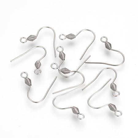 304 Stainless Steel Earring Hooks X-STAS-R071-30-1