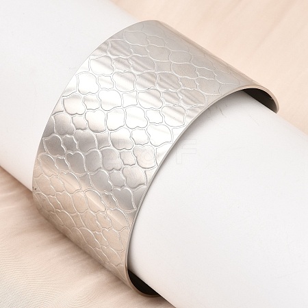 316L Surgical Stainless Steel Cuff Bangles BJEW-D454-01B-P-1