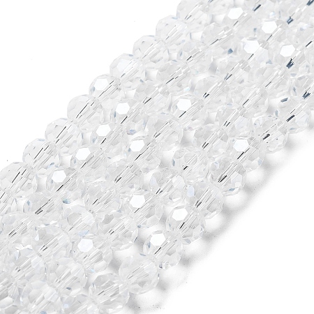 Electroplate Transparent Glass Beads Strands EGLA-A035-T8mm-A19-1
