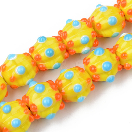 Handmade Lampwork Beads Strands LAMP-N021-007H-1