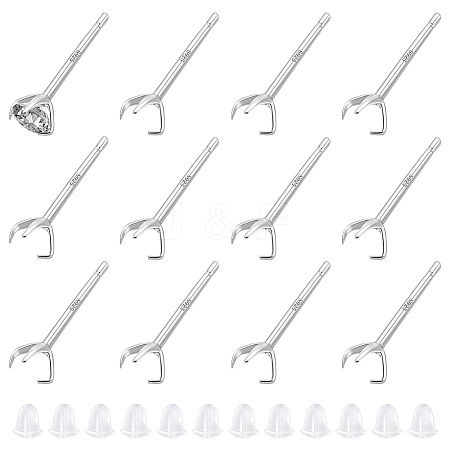 925 Sterling Silver Earring Settings STER-UN0001-99-1