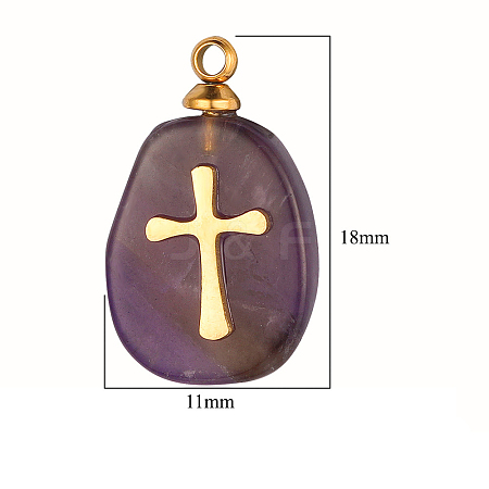 Natural Amethyst Pendants FIND-PW0015-02A-06-1
