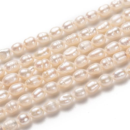 Natural Cultured Freshwater Pearl Beads Strands PEAR-L033-61-01-1