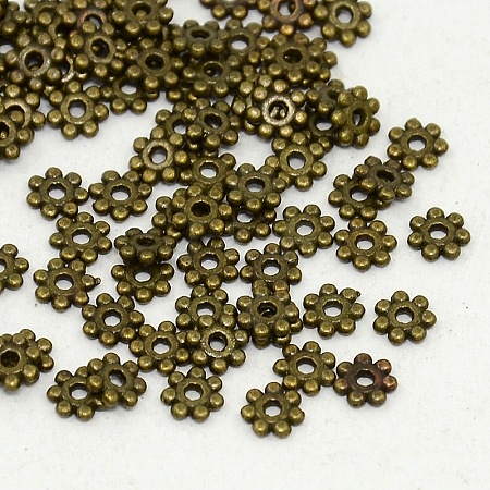 Tibetan Style Alloy Daisy Spacer Beads X-K08SK071-1