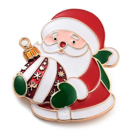 Christmas Theme Alloy Enamel Brooches JEWB-S022-03E-1