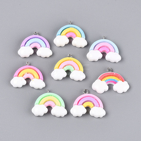 Opaque Resin Pendants RESI-N050-11P-1