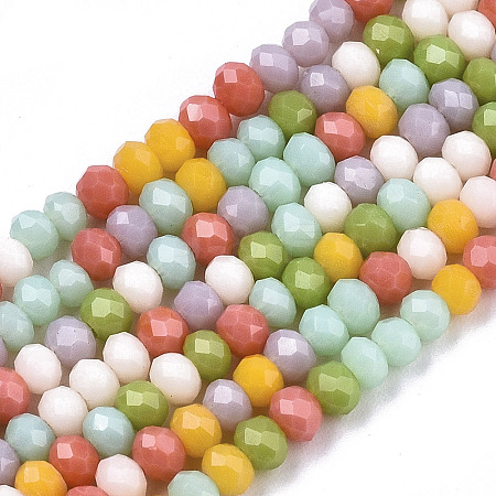 Opaque Glass Beads Strands X-GLAA-N041-005B-01-1