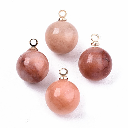 Natural Pink Aventurine Charms G-N332-024G-14-1