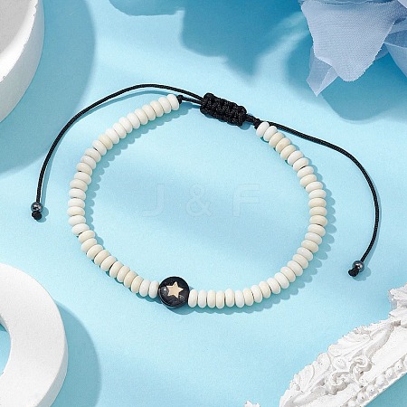 Adjustable Nylon Cord Braided Bead Bracelets for Men BJEW-JB11295-02-1