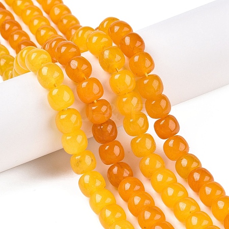 Dyed Natural White Jade Beads Strands G-T138-S19-1