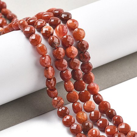 Natural Red Agate(Dyed & Heated) Beads Strands G-C179-A26-01-1